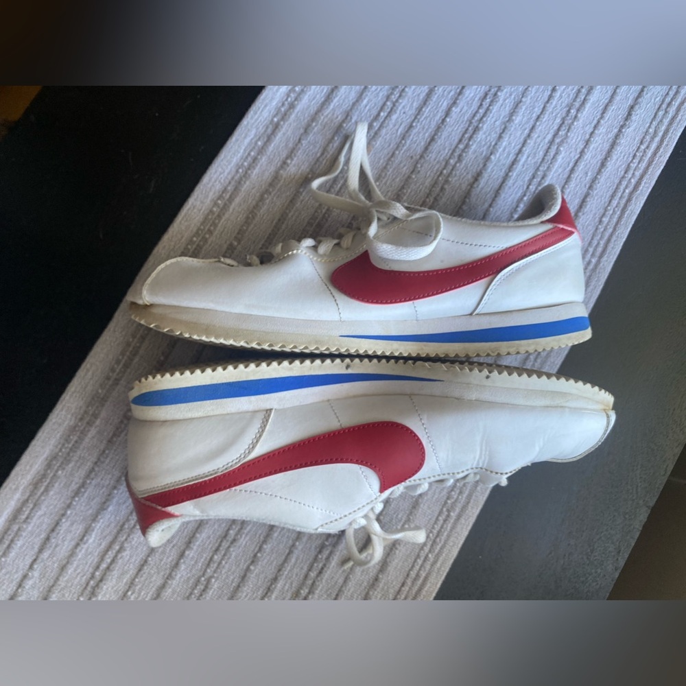 Nike Red and White Cortez Sneakers